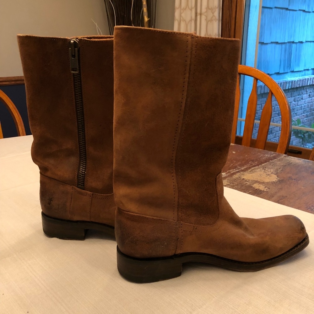 Frye square-toed boots